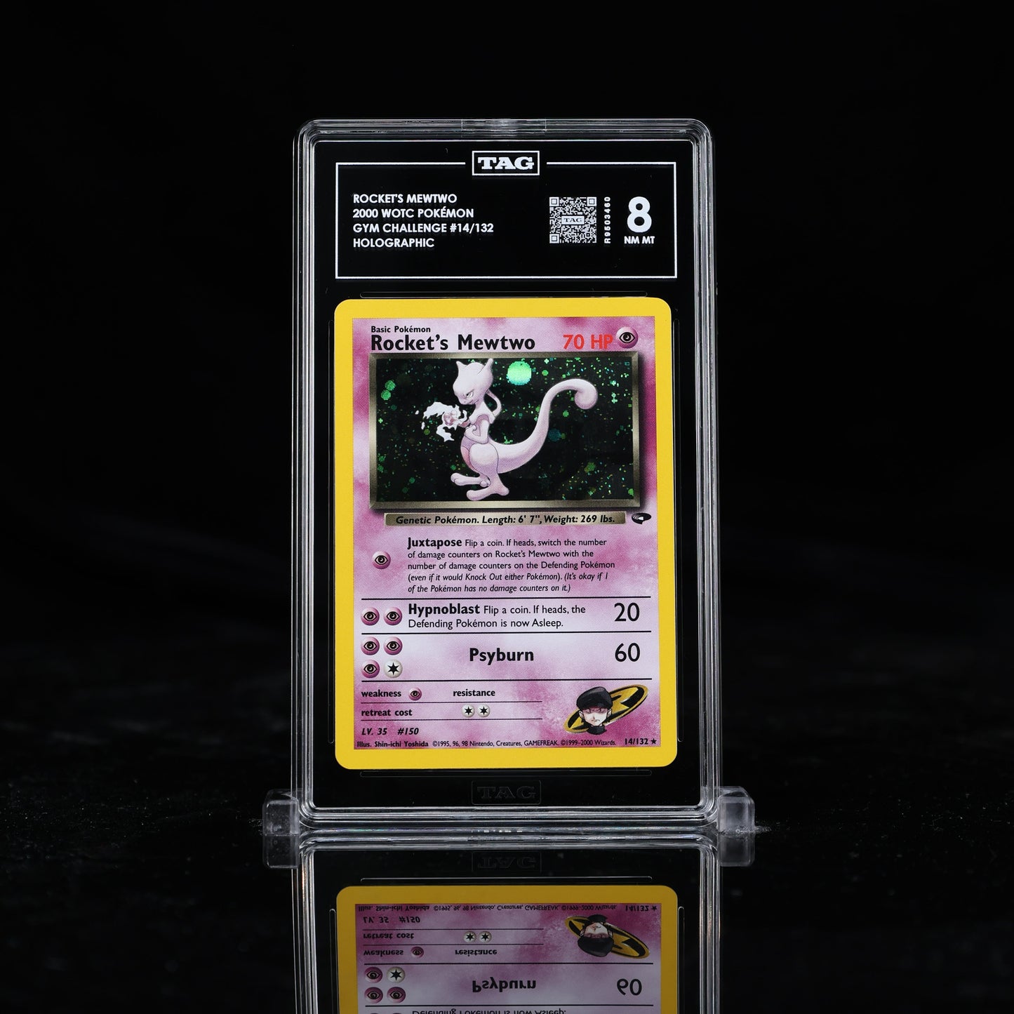 ROCKET'S MEWTWO - TAG 8 (GYM CHALLENGE #14/132)